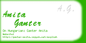 anita ganter business card